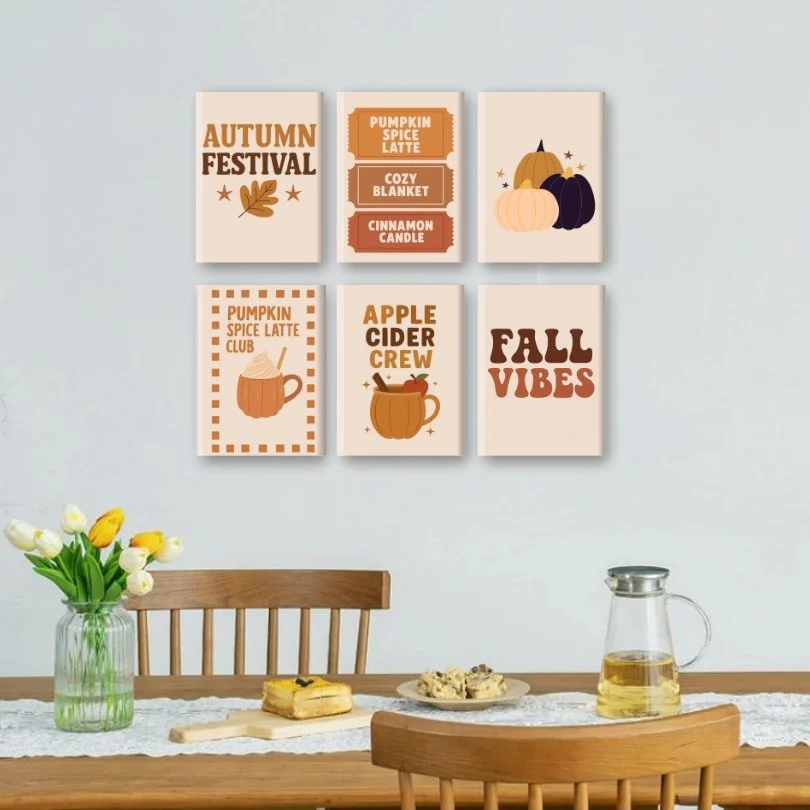 6 Mini Paintings - Autumn Festival Set - Image 2