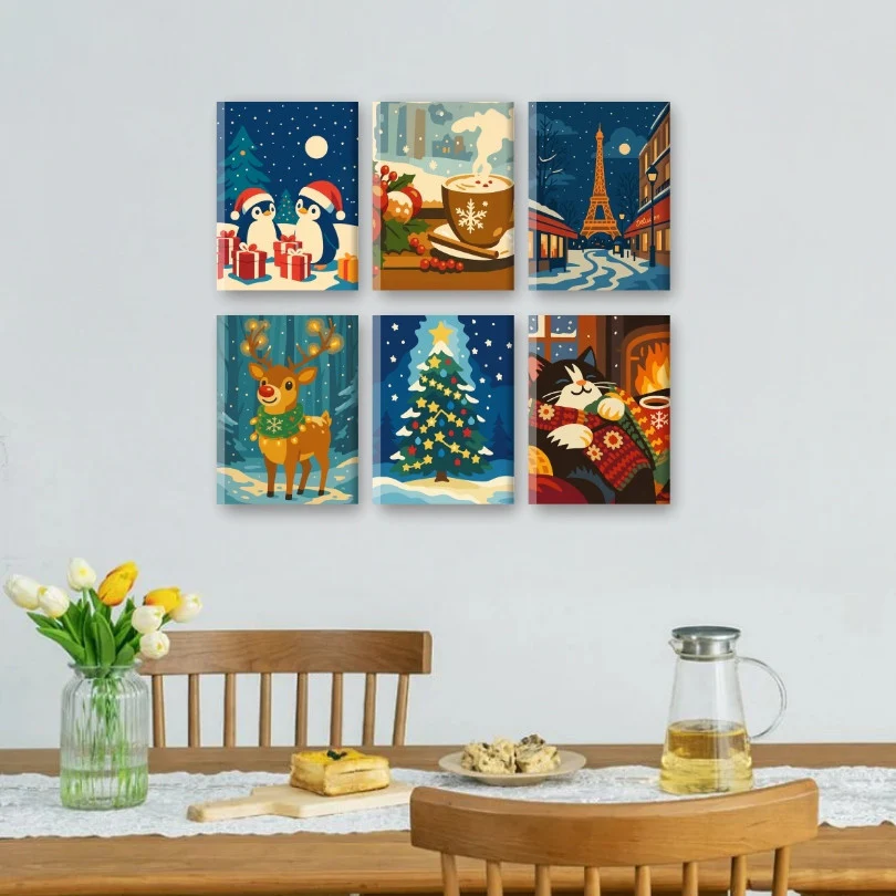 6 Mini Paintings - Christmas Eve Set - Image 2