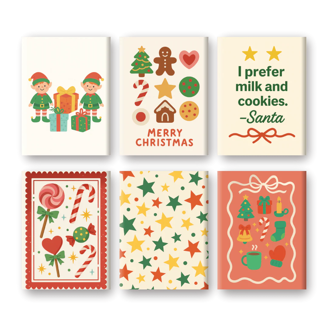6 Mini Paintings | Christmas Treats Set