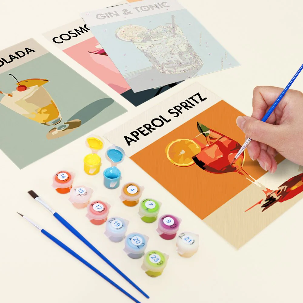 6 Mini Paintings - Cocktail Deluxe Set - Image 8