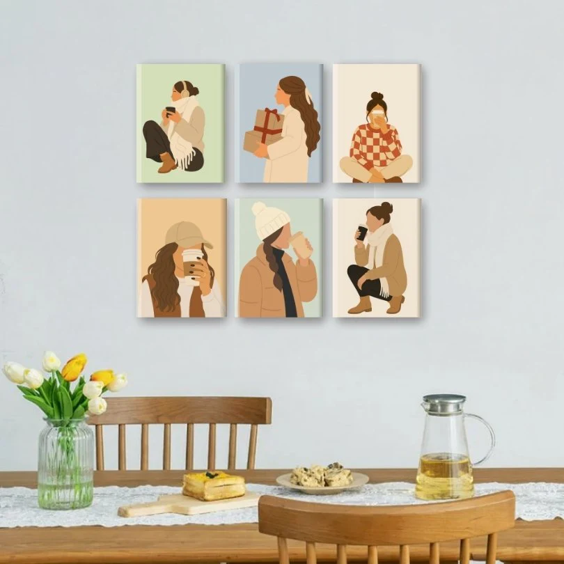 6 Mini Paintings - Coffee Season Set - Image 2