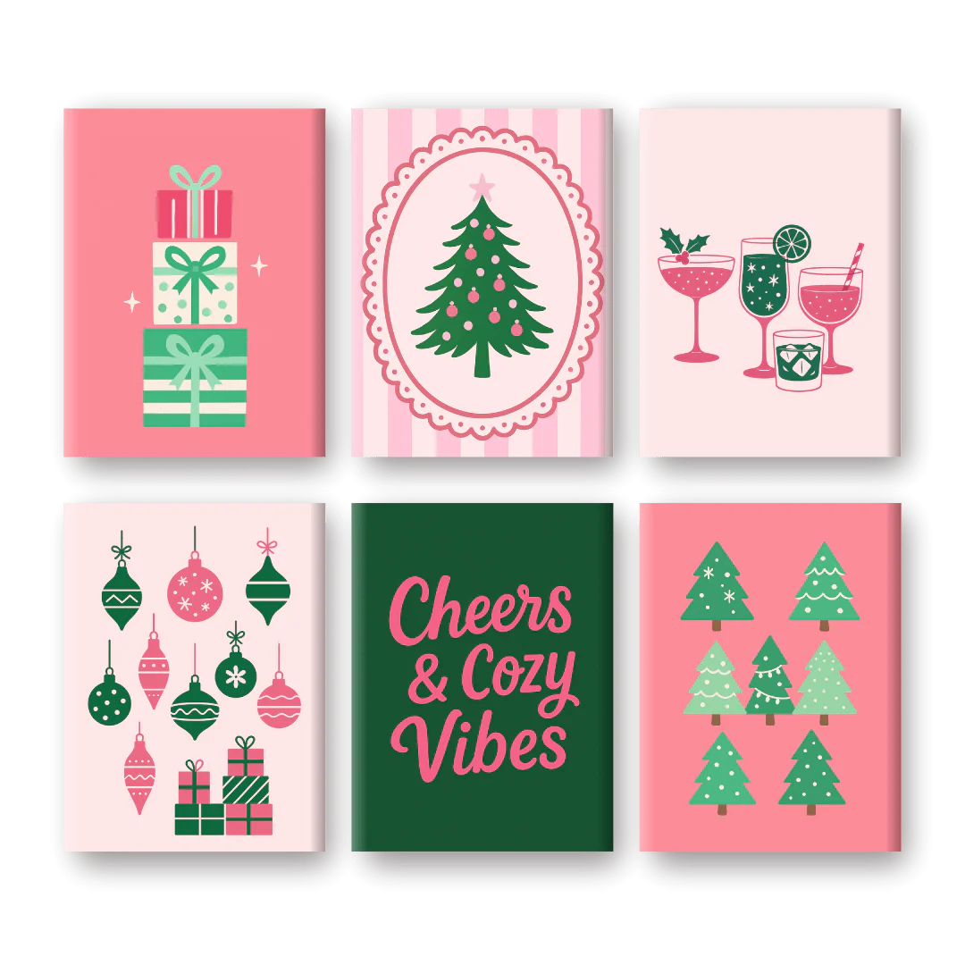 6 Mini Paintings | Cozy Vibes Christmas Set
