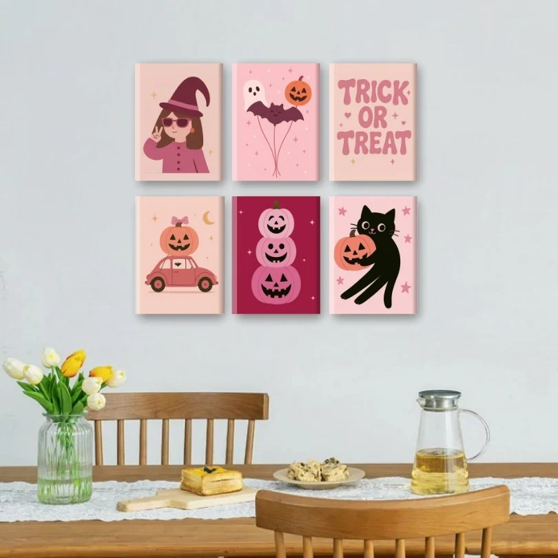 6 Mini Paintings - Trick Or Treat Set - Image 2