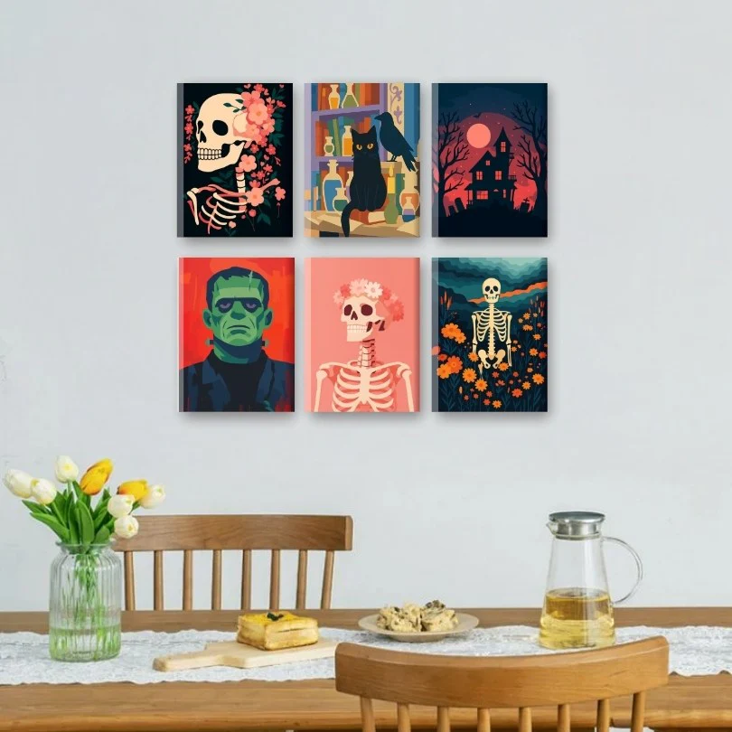 6 Mini Paintings - Halloween Night Set - Image 2