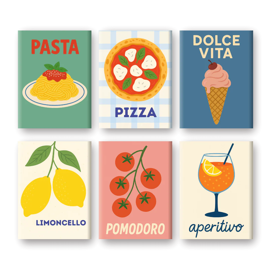 6 Mini Paintings - Italian Aperitivo Set