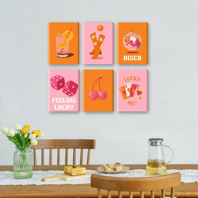 6 Mini Paintings - Lucky Disco Set - Image 2