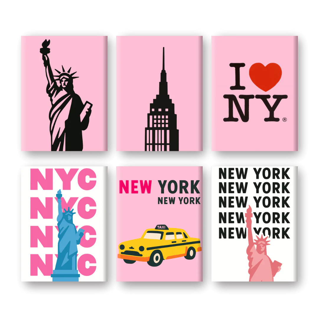 6 Mini Paintings - New York Set