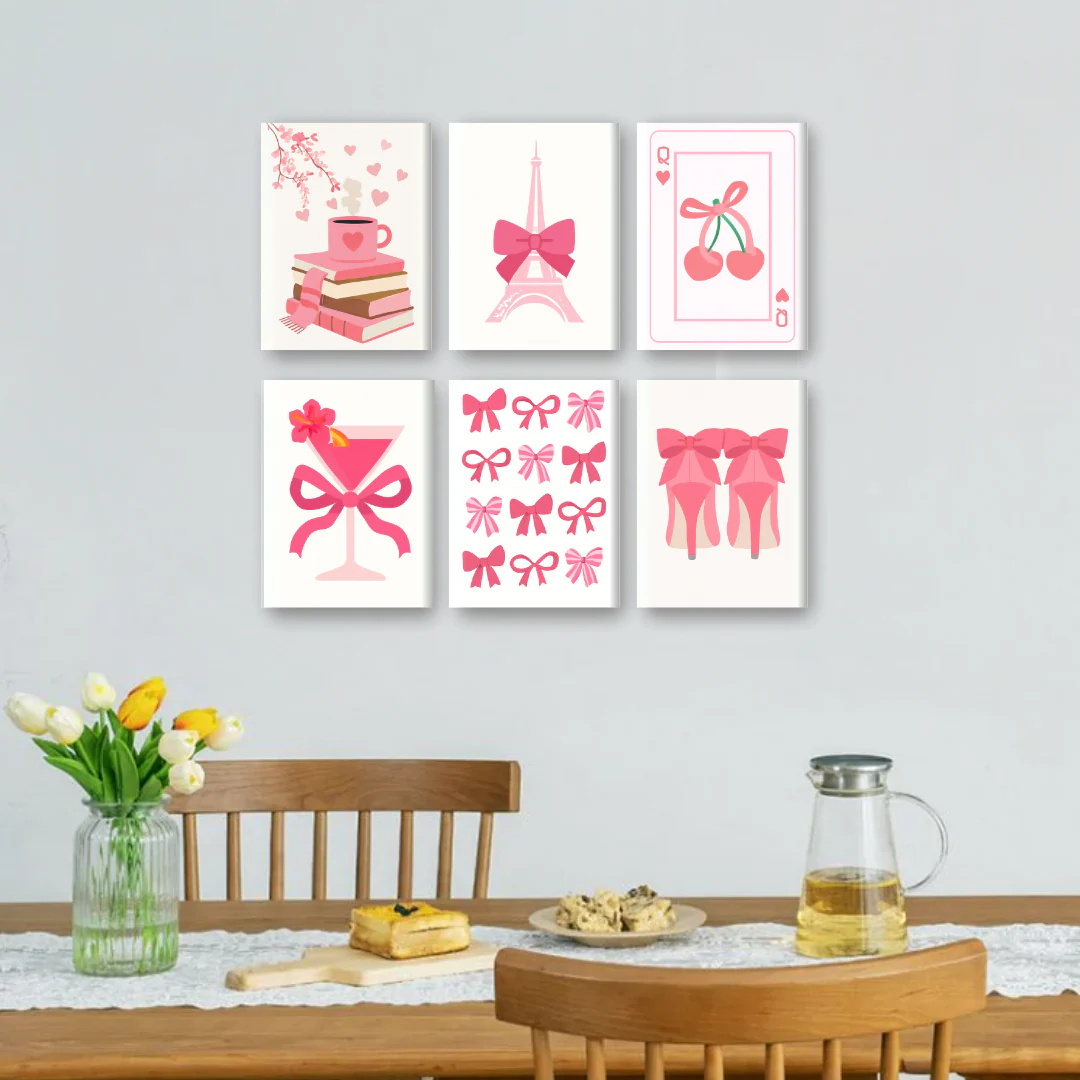 6 Mini Paintings - Pink Vibes Set - Image 2