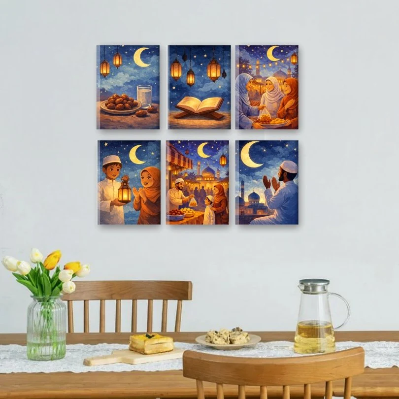 6 Mini Paintings - Ramadan Evenings Set - Image 2