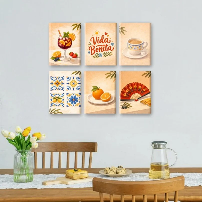 6 Mini Paintings - Spanish Vida Bonita Set - Image 2