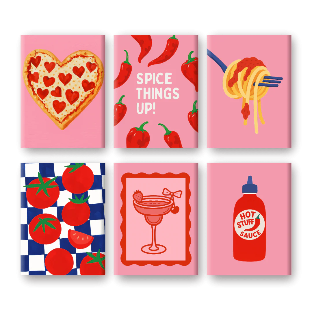 6 Mini Paintings | Spicy Set