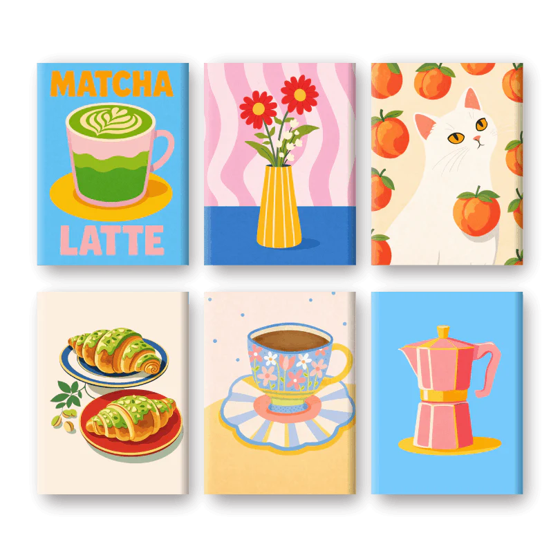 6 Mini Paintings - Sweet Days Set