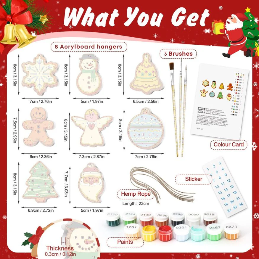 8 Christmas hangers - Christmas Eve set - Image 2