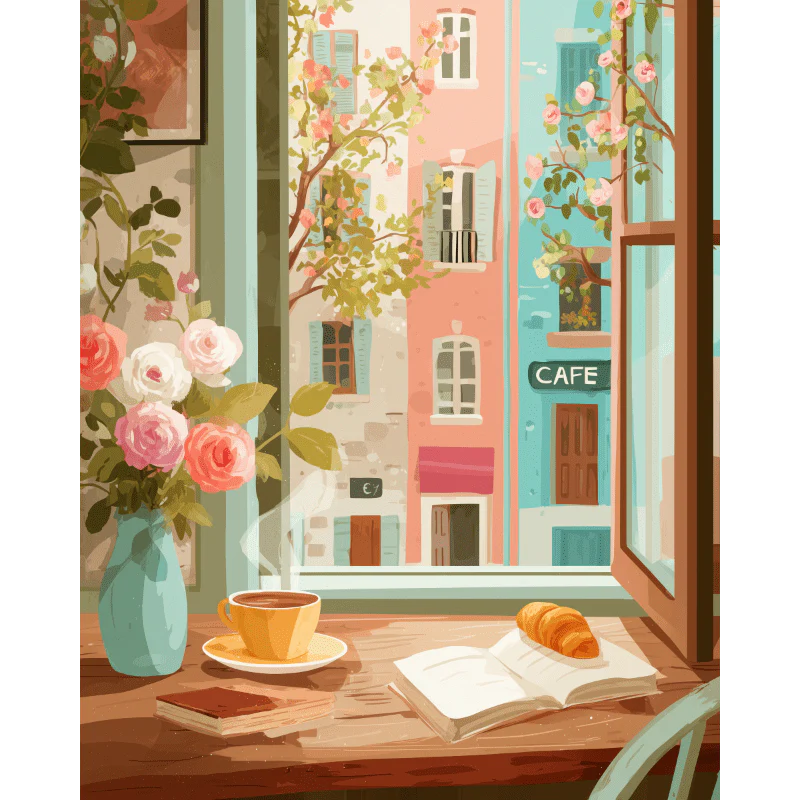 A writer's morning | Paint by Number