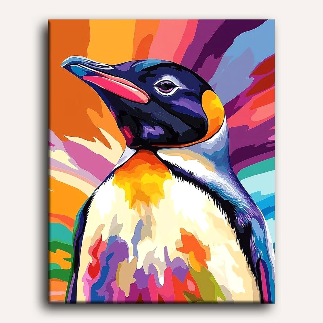 Abstract Colorful Penguin | Paint by Numbers - Image 2