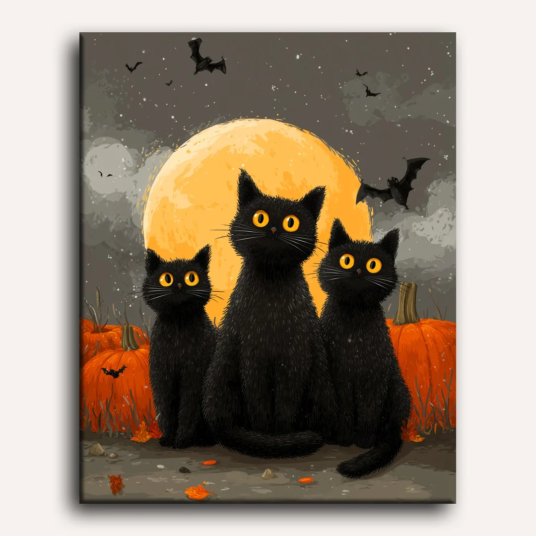 Black trio | Paint by Number - Image 2