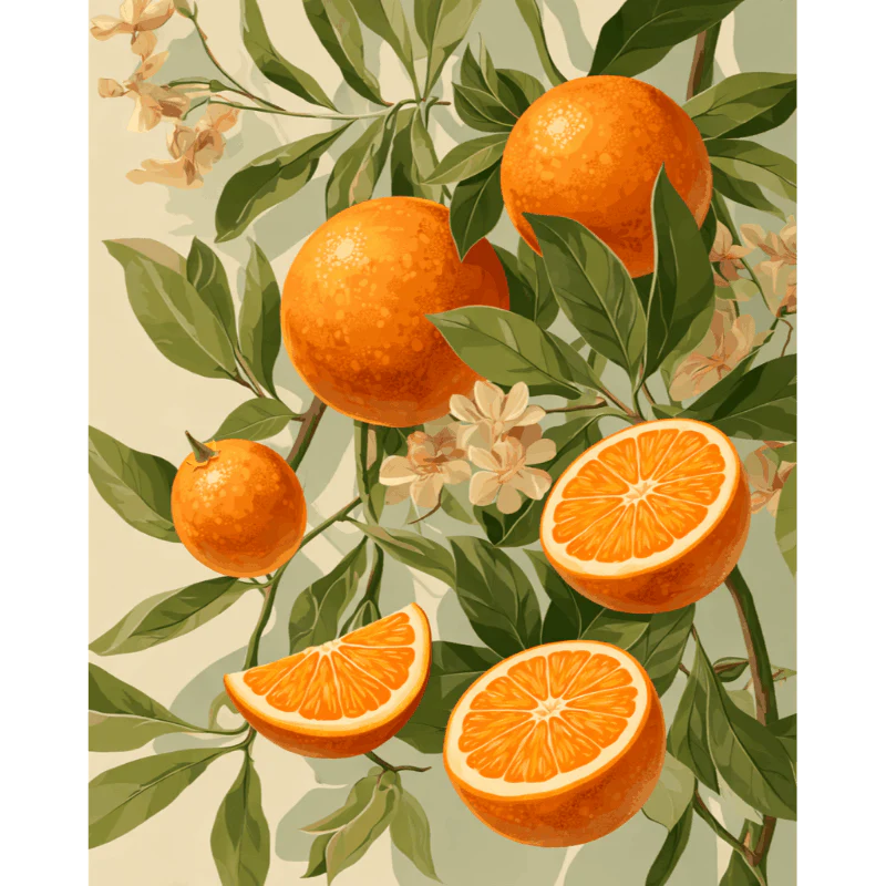 Blooming Oranges | Paint by Number