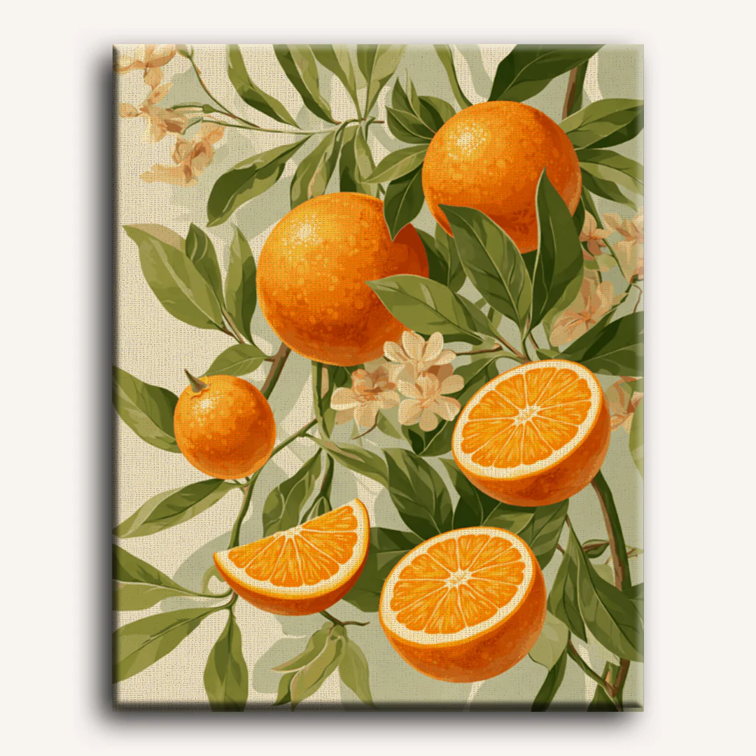 Blooming Oranges | Paint by Number - Image 2