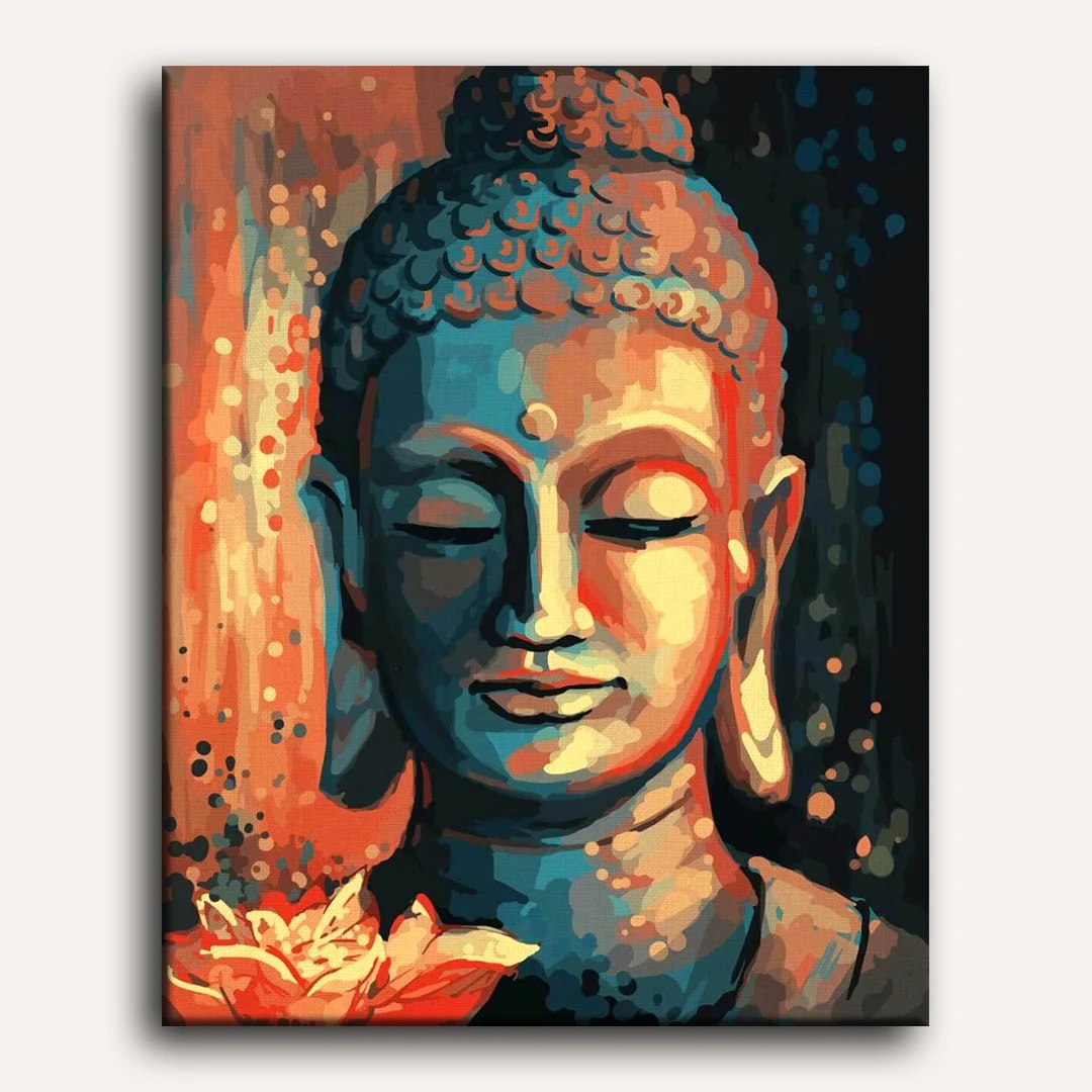 Buddha with a Flower | Painting by Numbers - Image 2