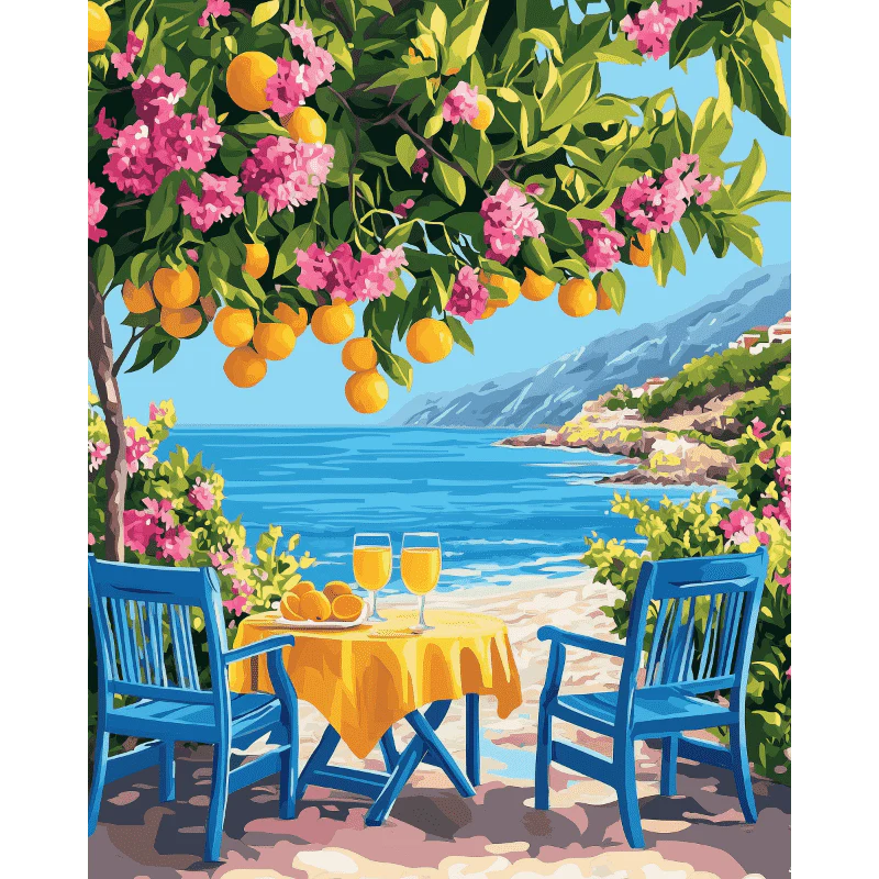 Citrus by the Sea | Paint by Number