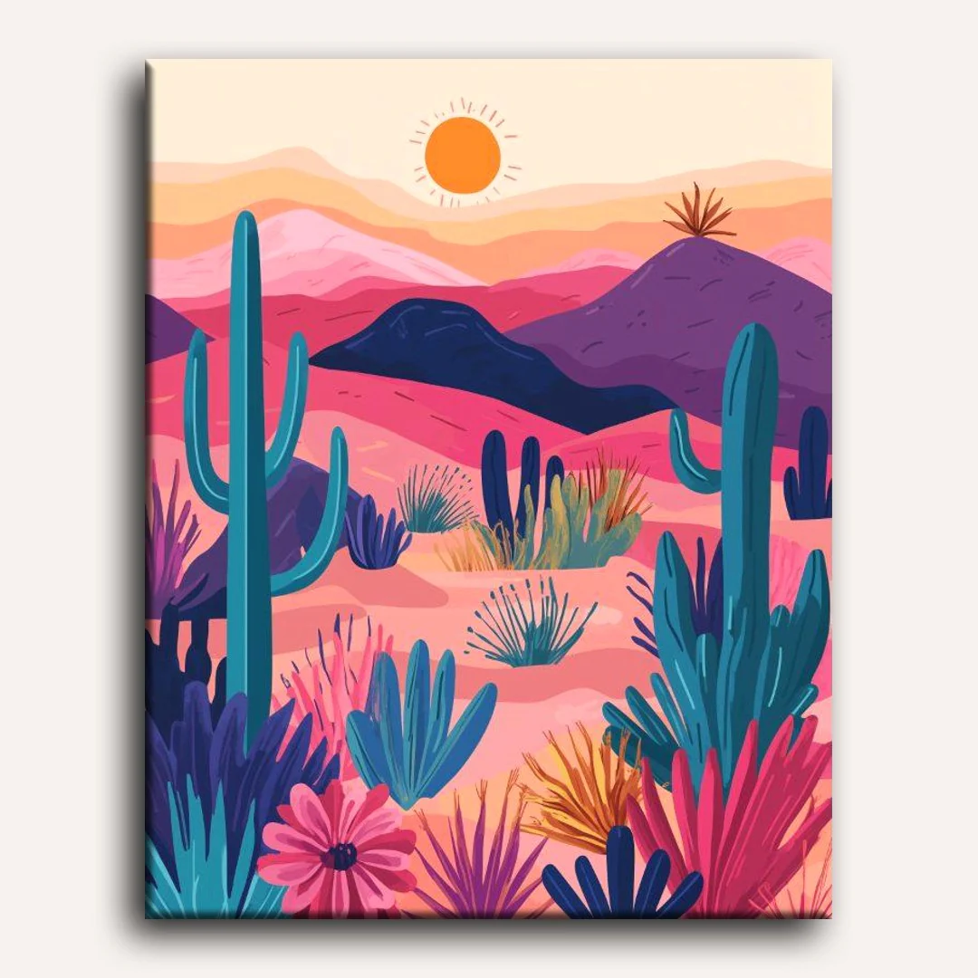 Colorful Desert 2 | Paint by Numbers - Image 2
