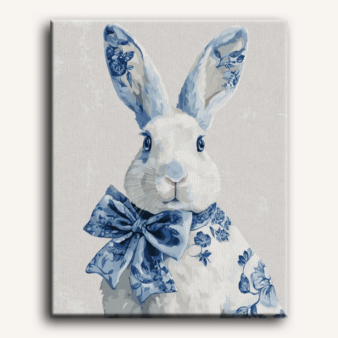 Delft Blue Bunny | Paint by Number - Image 2