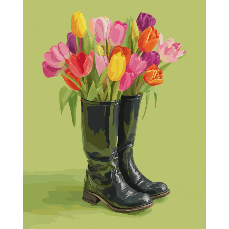 Floral steps | Paint by Number