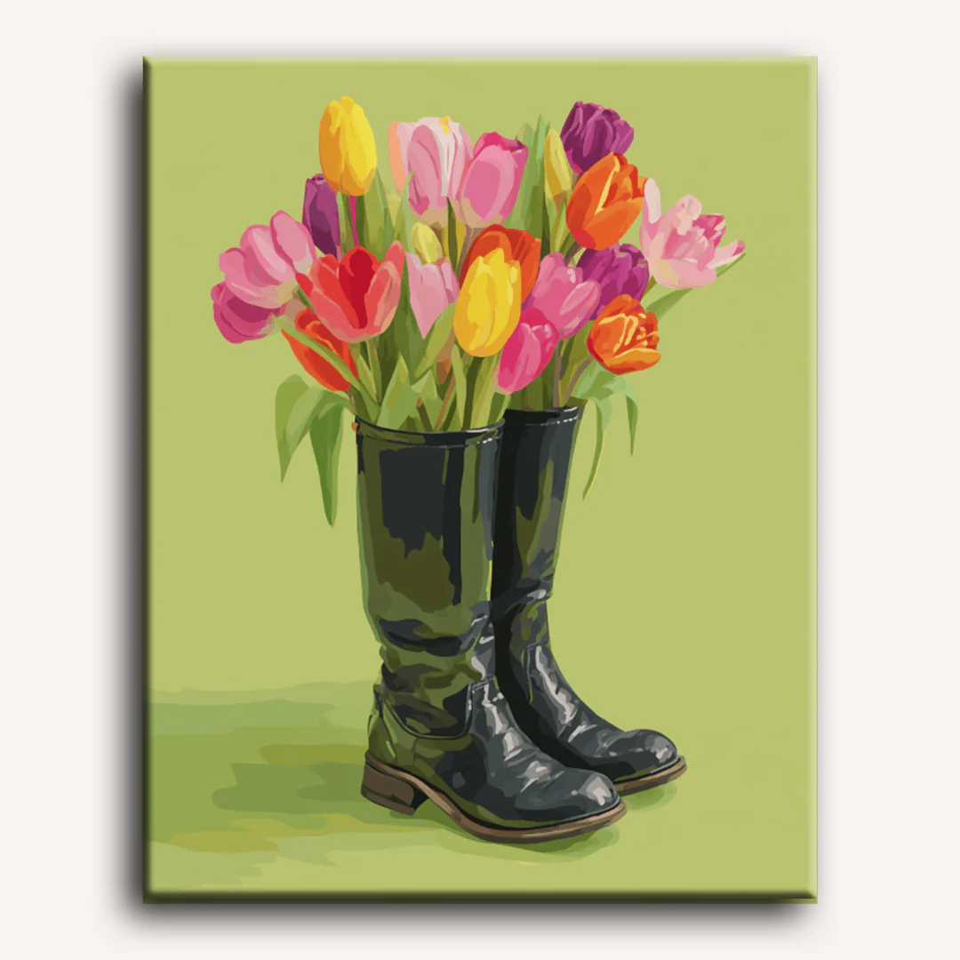 Floral steps | Paint by Number - Image 2