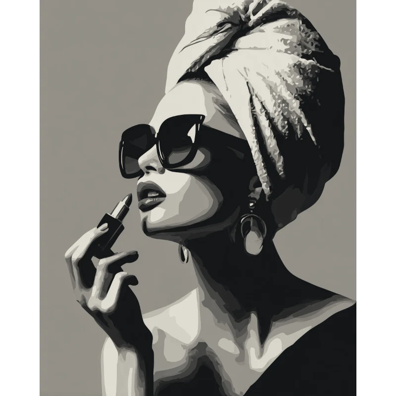 Grayscaled fashion | Paint by Number
