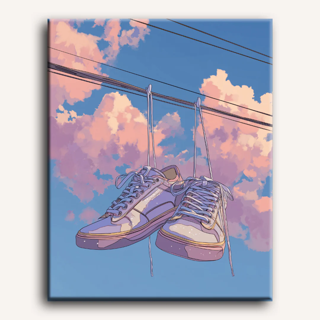 Hanging sneakers | Paint by Number - Image 2