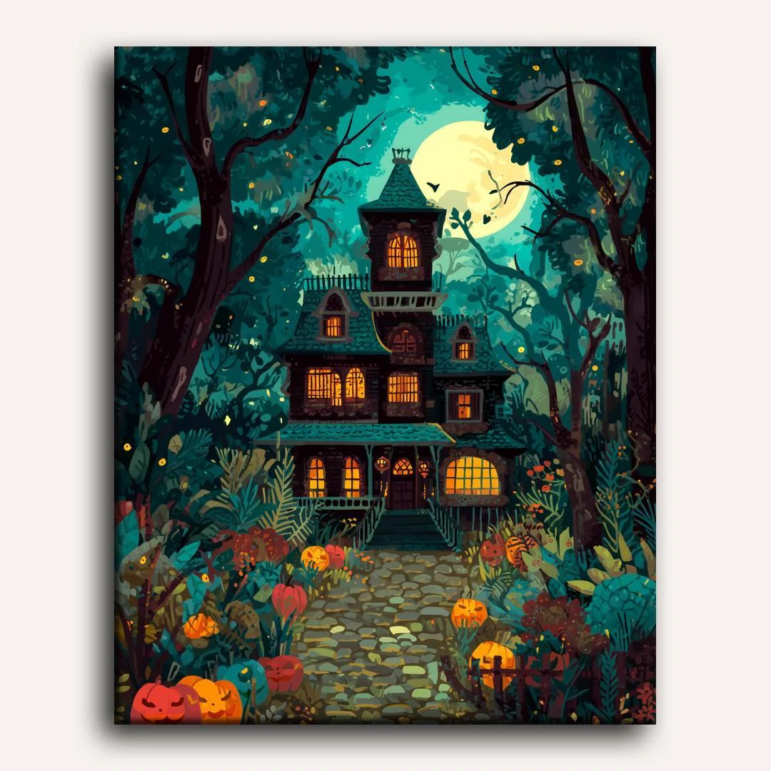 Haunted house | Paint by Number - Image 2
