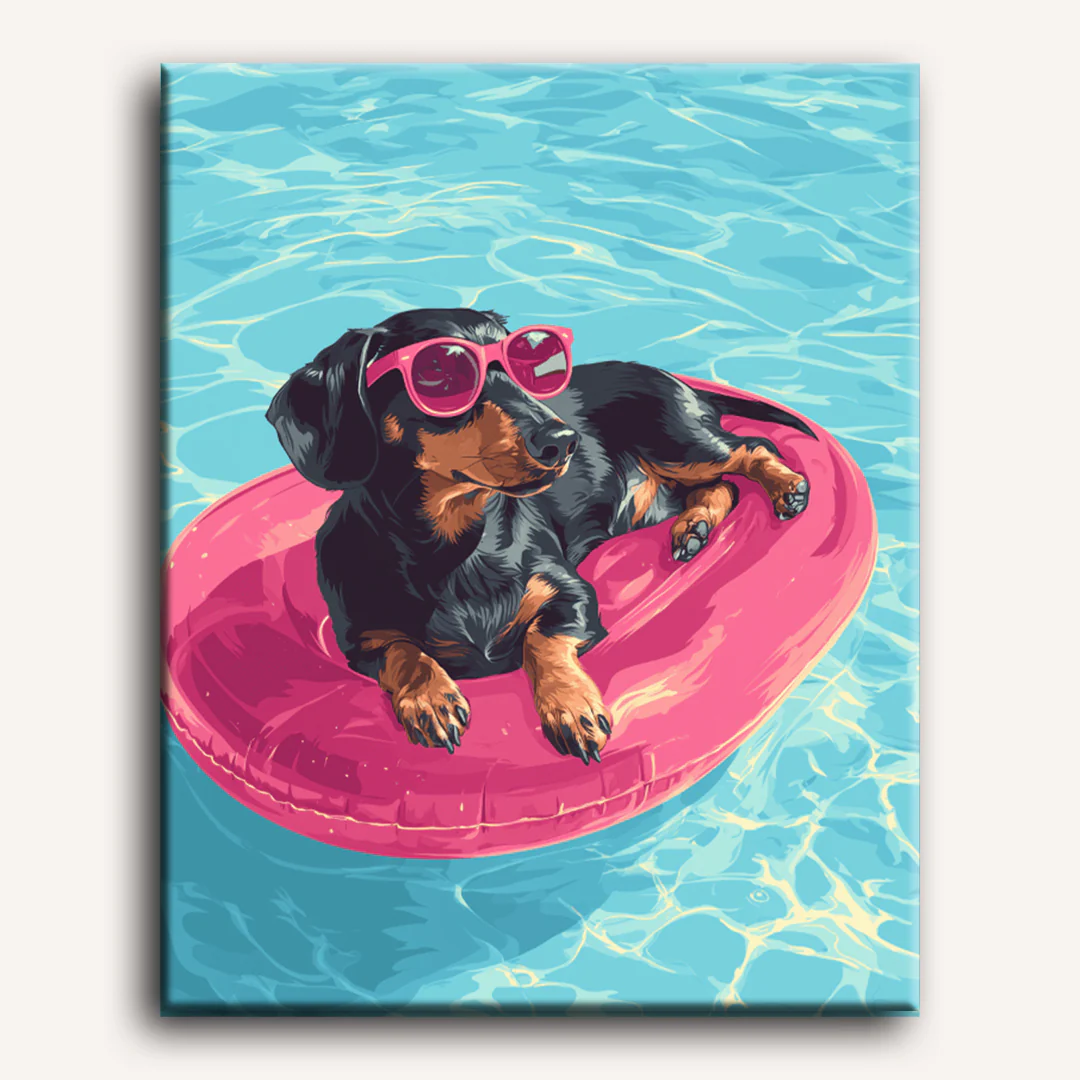 Hotdog in pink | Paint by Number - Image 2