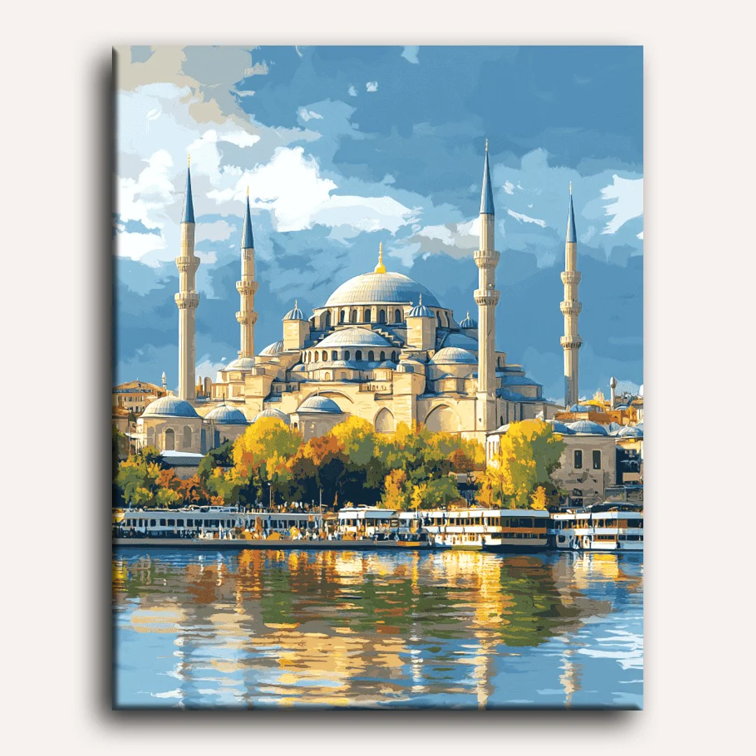 Istanbul on Water | Paint by Numbers - Image 2