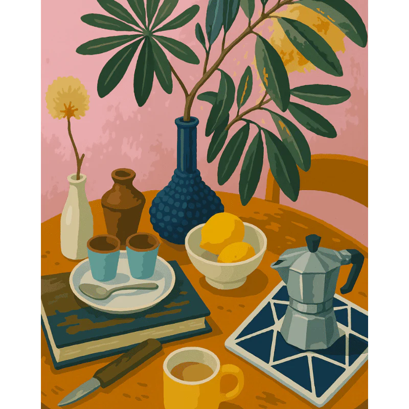 Lemons & Espresso | Paint by Number