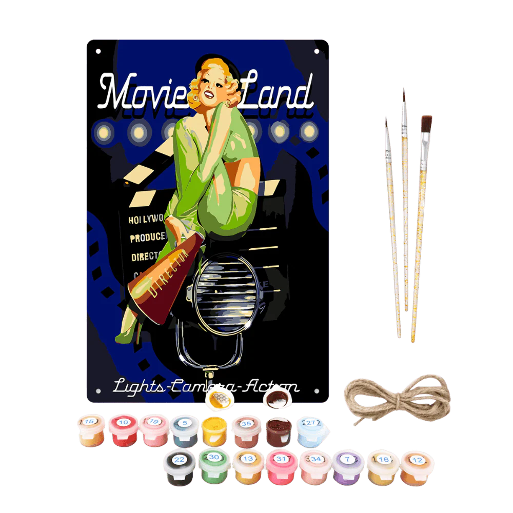 Metal Paint by Number Poster – Movieland