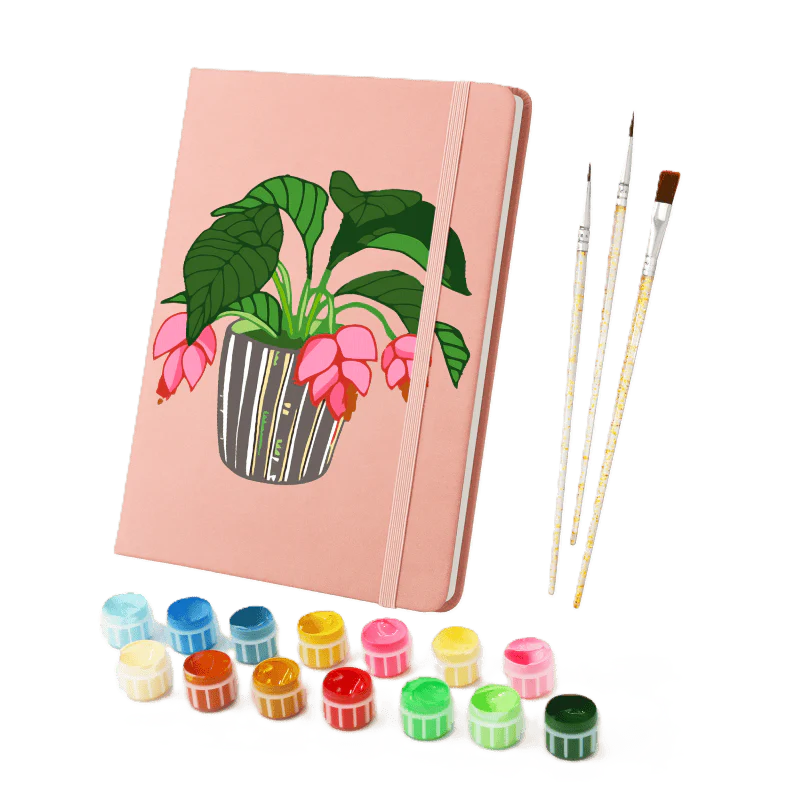 Paint by Number Notebook - Houseplant | 2 Colors