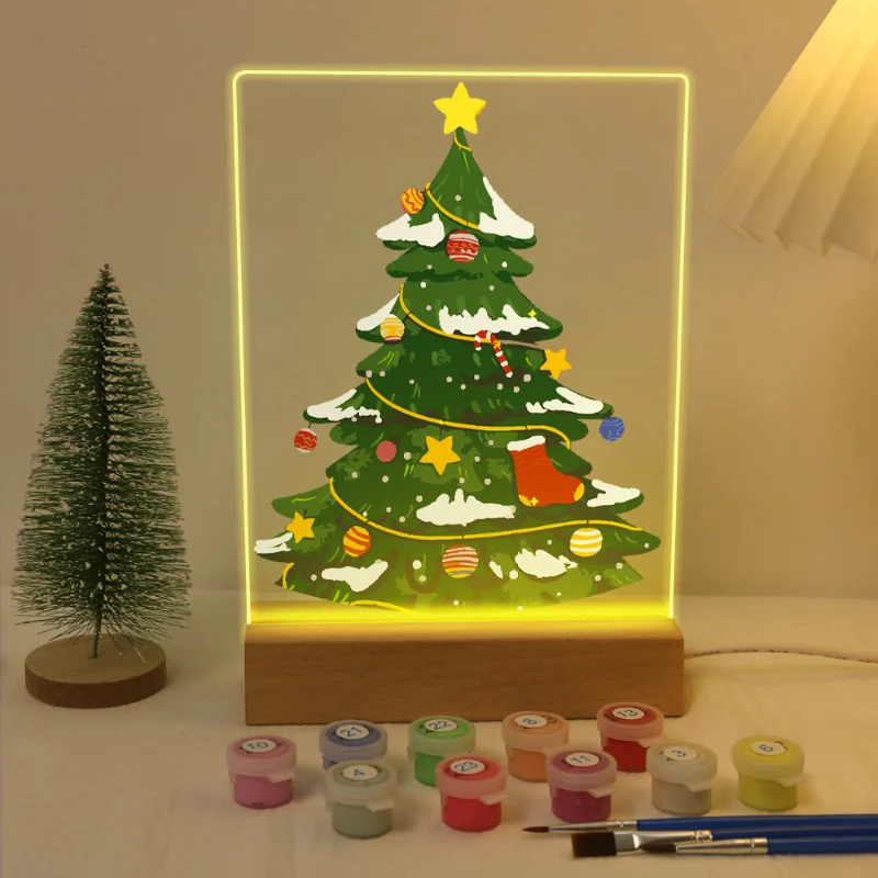 Paint by Numbers Christmas Lamp | Christmas Tree - Image 2