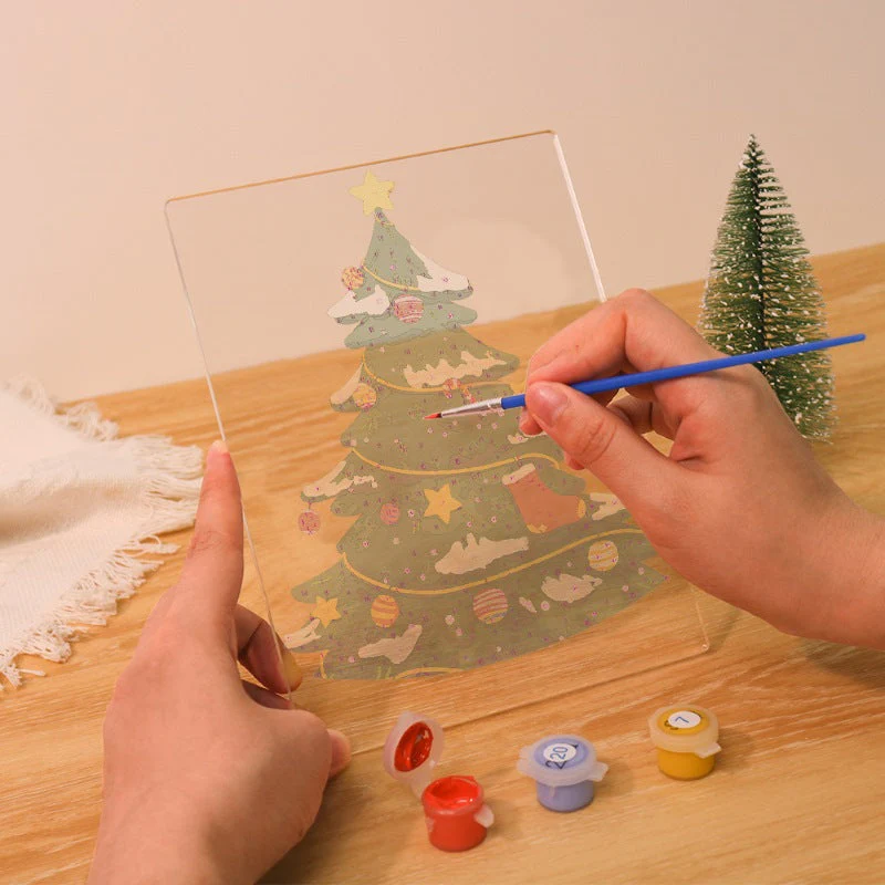Paint by Numbers Christmas Lamp | Christmas Tree - Image 9