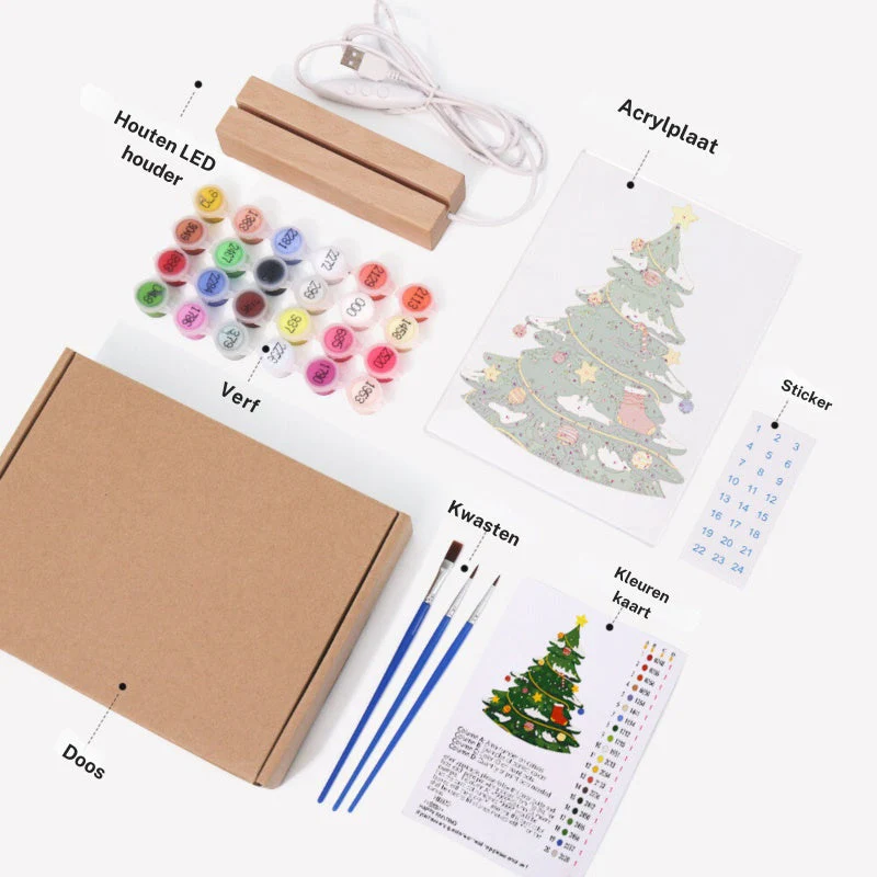 Paint by Numbers Christmas Lamp | Merry Christmas - Image 5