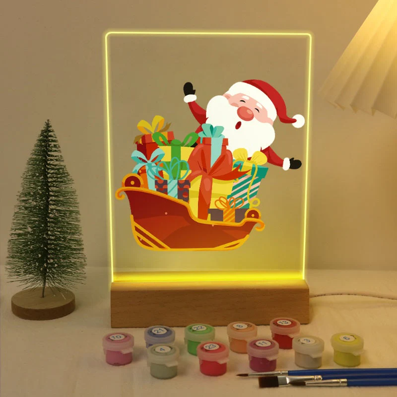 Paint by Numbers Christmas Lamp | Santa Claus - Image 2