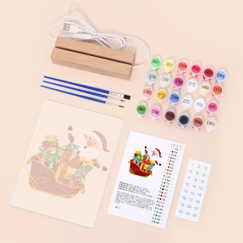 Paint by Numbers Christmas Lamp | Santa Claus - Image 7