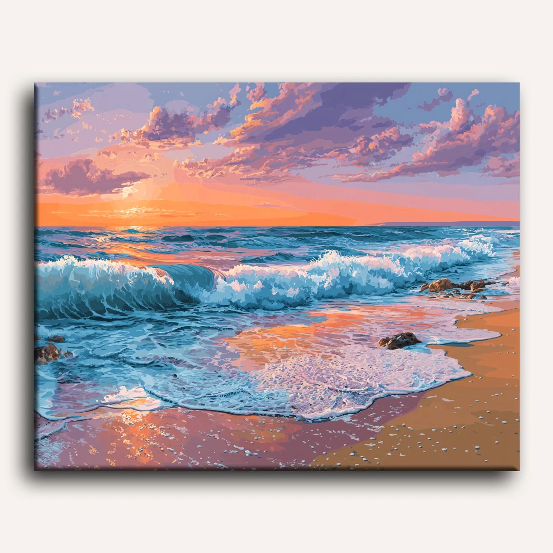 Pink sunset | Paint by Number - Image 2