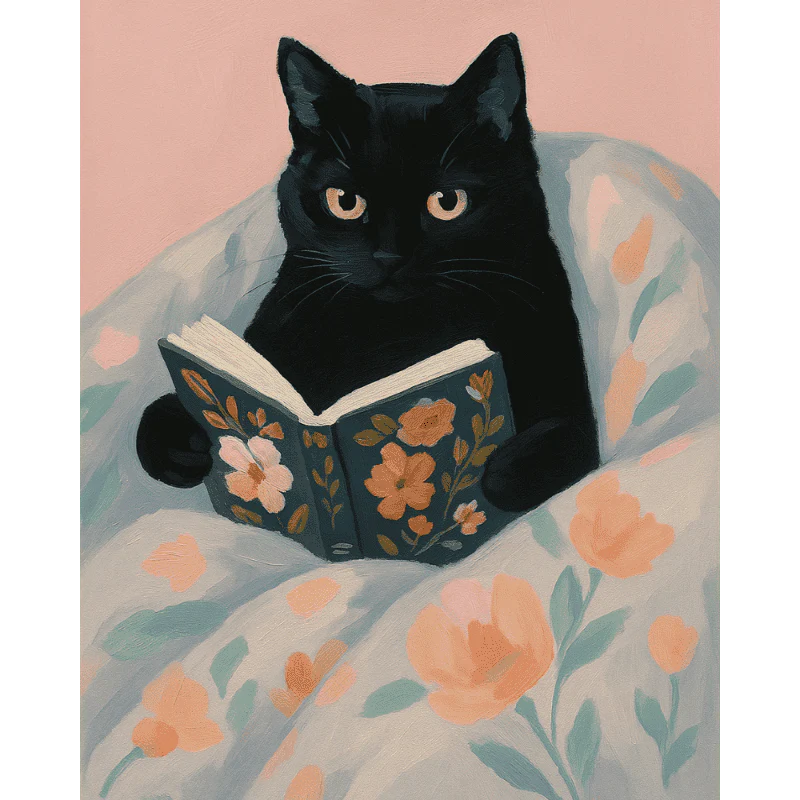 Reading cat | Paint by Numbers