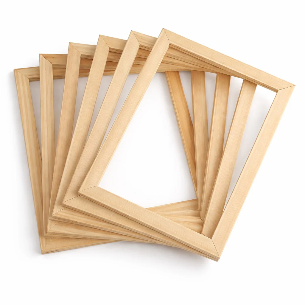 Set of 6 Wooden Frames for Mini Paintings | 5.9" x 7.9"