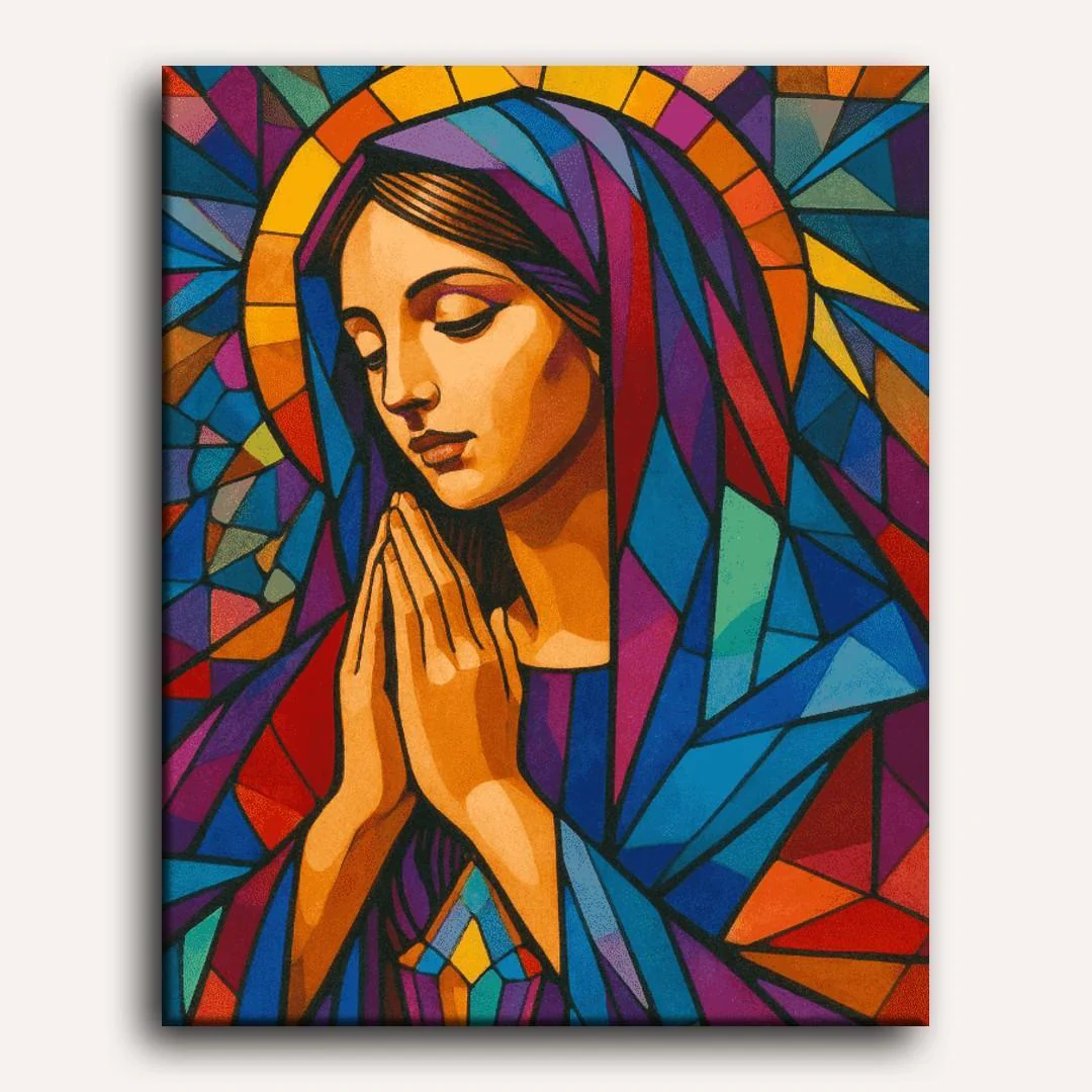 Stained glass Virgin Mary | Paint by Number - Image 2