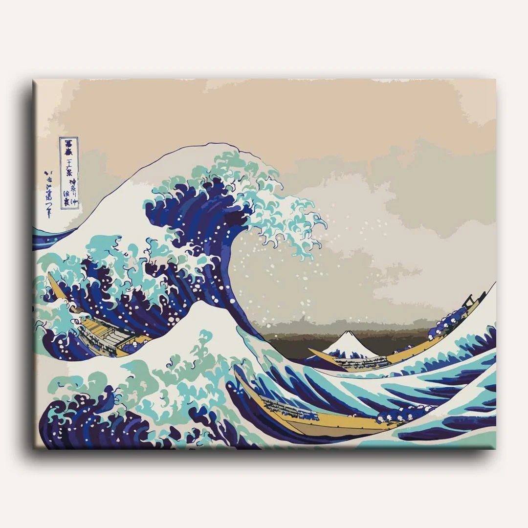 The Great Wave off Kanagawa by Katsushika Hokusai | Paint by Numbers - Image 2