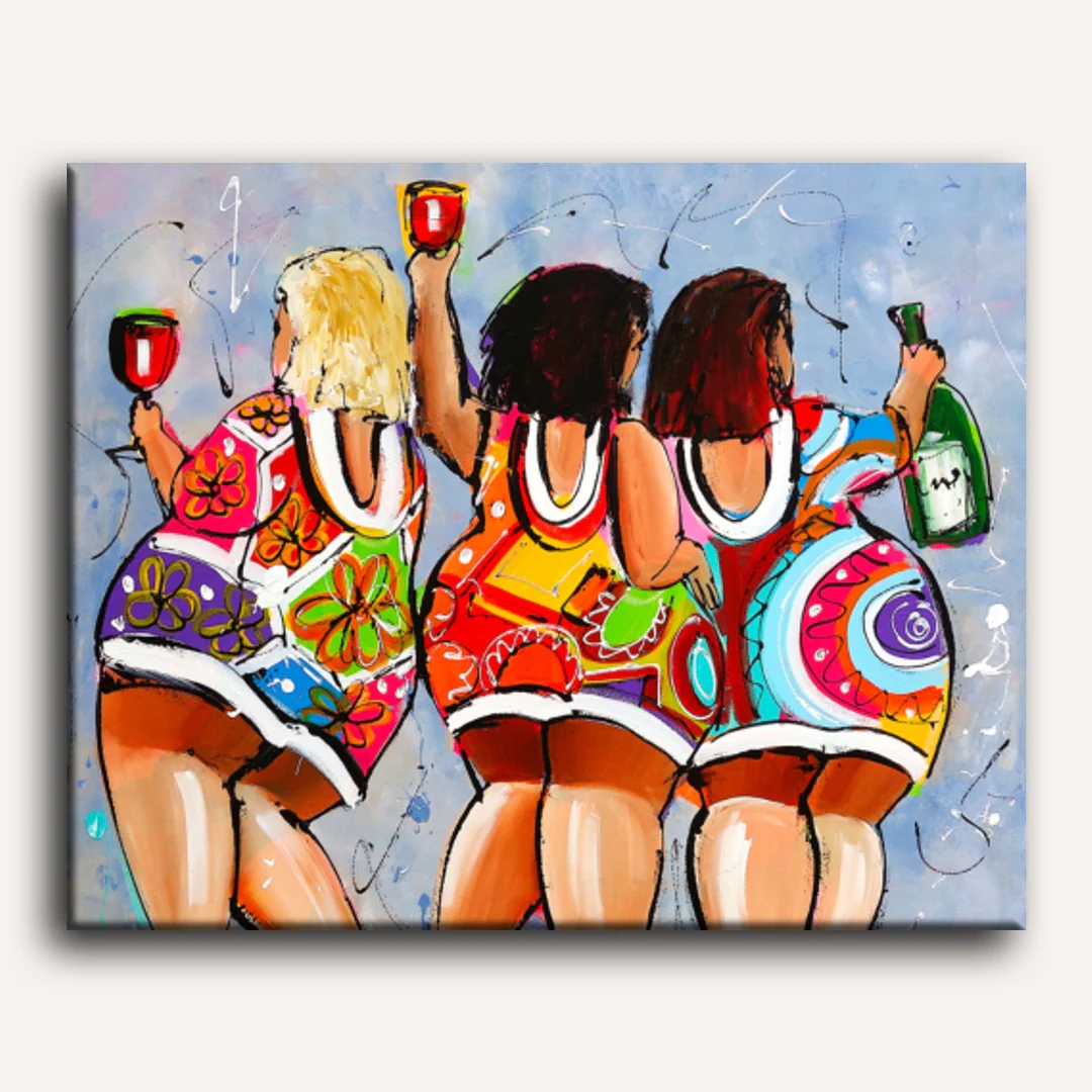 The Wine of the Fat Ladies | Paint by Numbers - Image 2