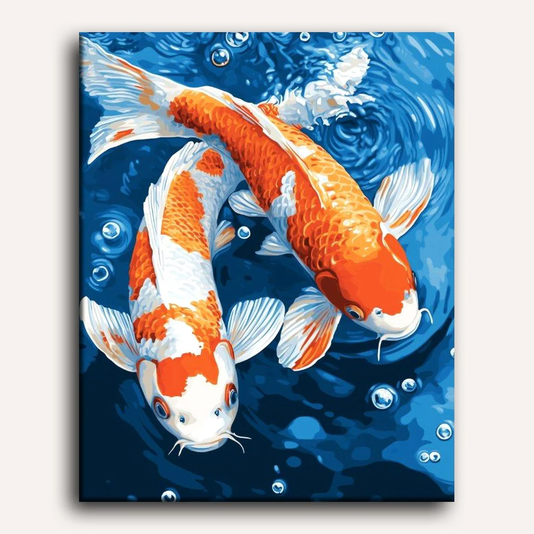 Traditional Koi fish | Paint by Numbers - Image 2