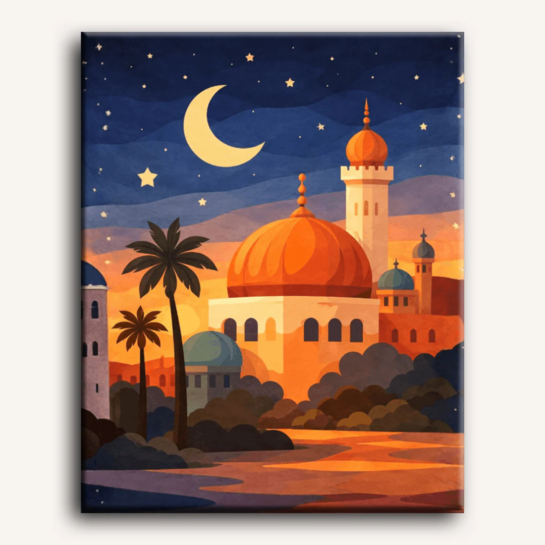 Under the crescent moon | Paint by Number - Image 2