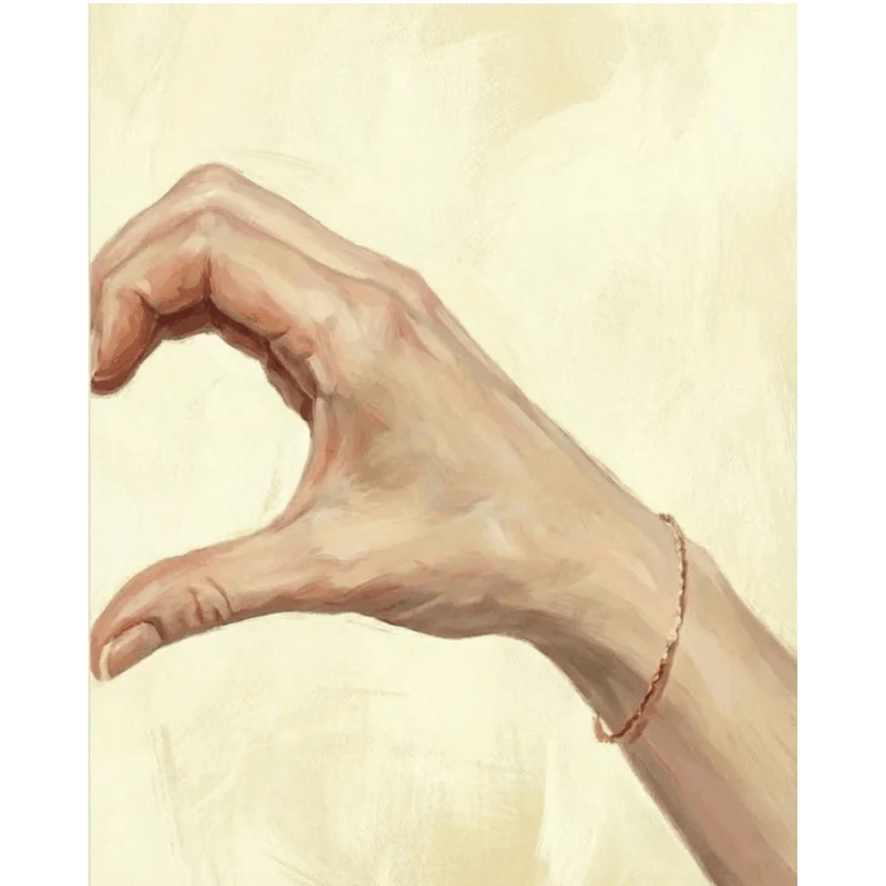 White Female Loving Hand | Paint by Number